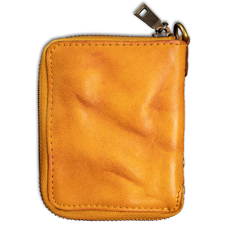 Retro Leather Zipper Short Wallet