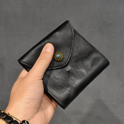 Leather Retro Handmade Short Wallets