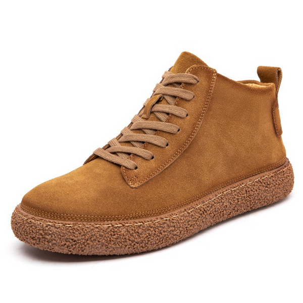 Retro Leather Lacing Anti-slip Soft-soled Suede Shoes