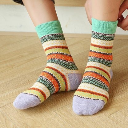 Women's Retro Ethnic Style Knitted Wool Socks