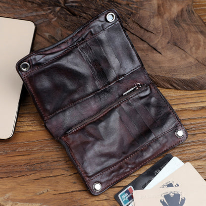 Retro Handmade Leather Wallet Multi-card Slots Wallet