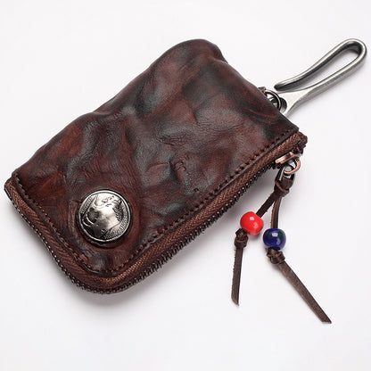 Men Small Coin Card Holder Car Key Wallet