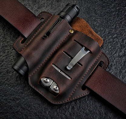 100% Handmade High Quality Leather Belt Loop Waist Multitool Sheath