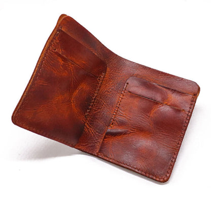 Retro Handmade Leather Card Wallets