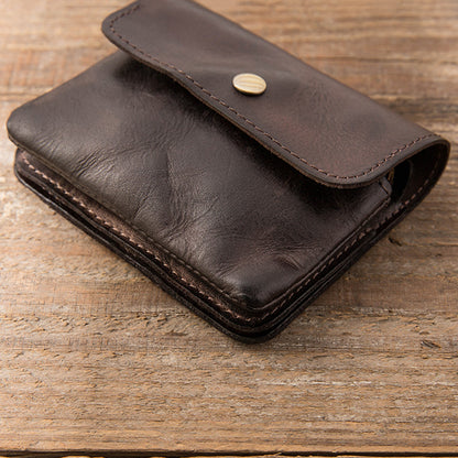 Vintage Leather Cards Holder Coin Wallet