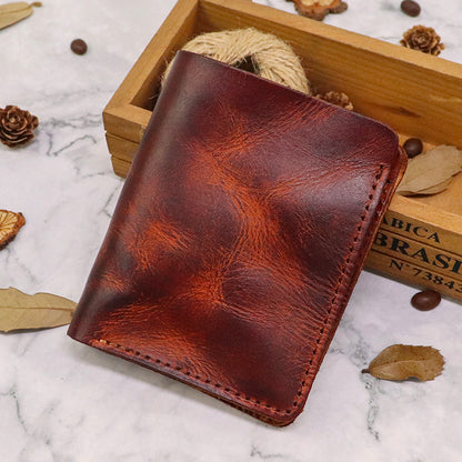 Retro Handmade Leather Card Wallets